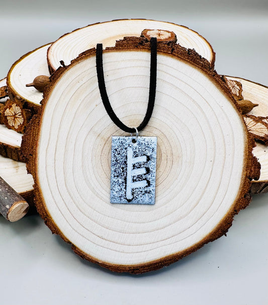 Diamond Ogham Celtic Astrology Pendant - March 18th to April 14th