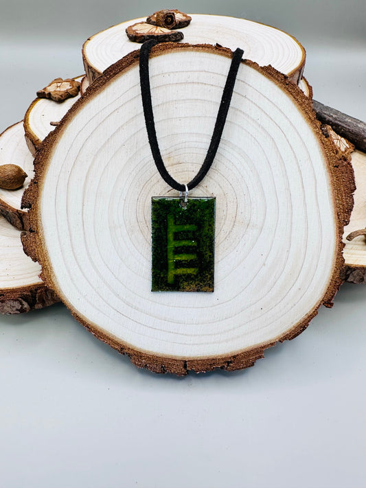 Emerald Ogham Celtic Astrology Pendant - April 15th to May 12th